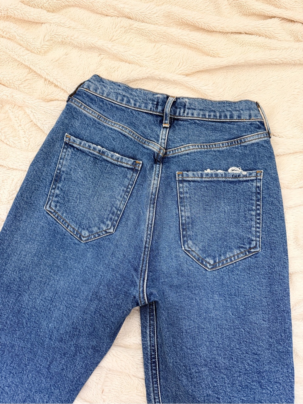 Agolde Riley High Rise Straight Crop Jeans medium wash Sz 24 women’s - Picture 6 of 8